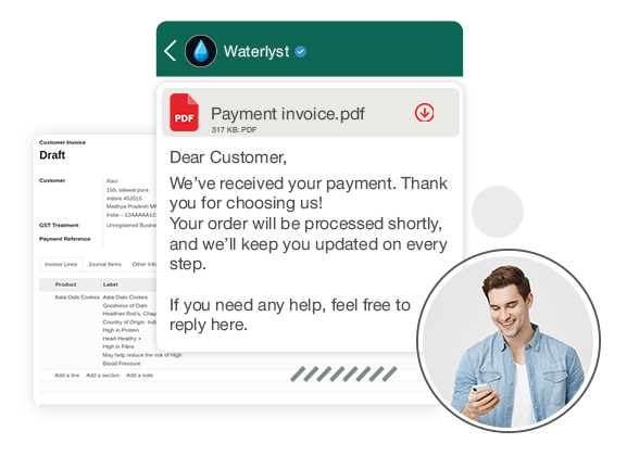 Automatic WhatsApp message for payment received